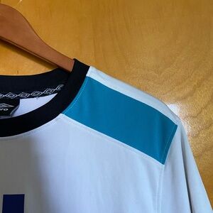Umbro White Shirt with Teal and Black Accents